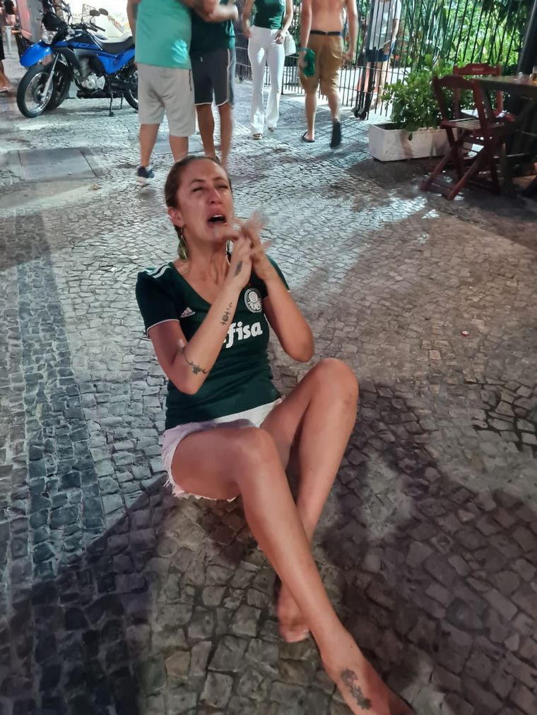 Festejo de los hinchas de los Palmeiras por ser campeón de América