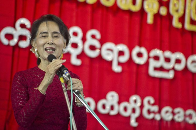 Detuvieron a la jefa de Gobierno de Myanmar, Aung San Suu Kyi