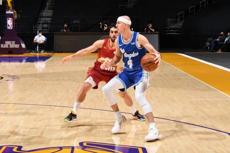 Facundo Campazzo jugó sólo dos minutos.