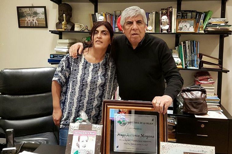 Hugo Moyano y su hija Karina