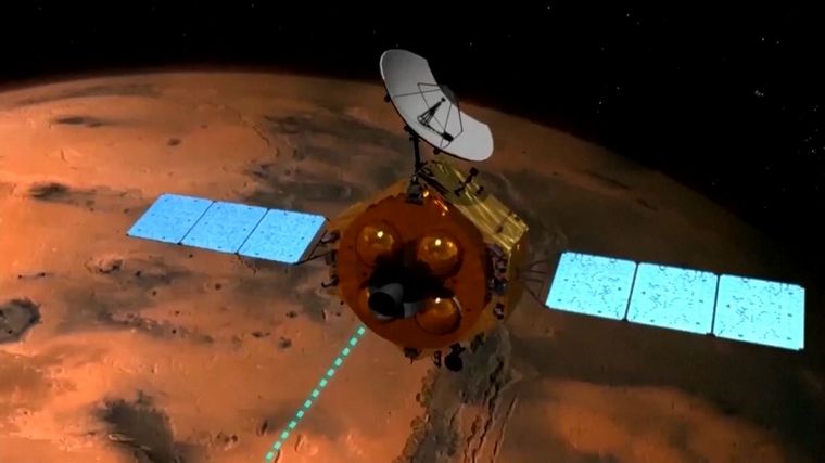 Difunden imágenes de Marte tomadas por sonda espacial china
