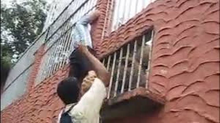 El ladrón se salvo de milagro.