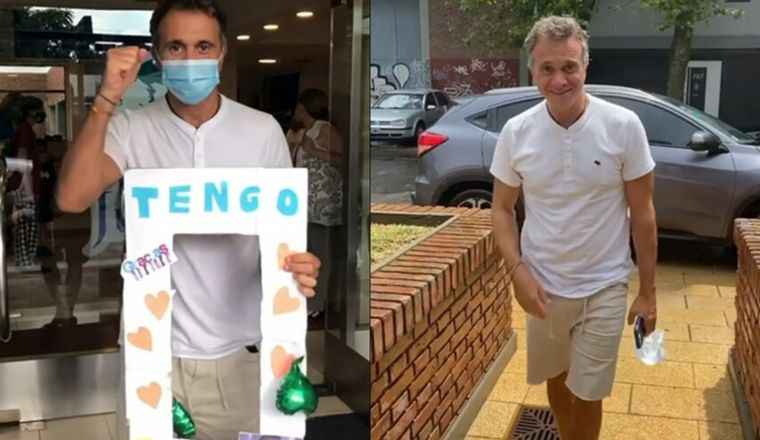 Sergio Lapegüe, de regreso a su casa.