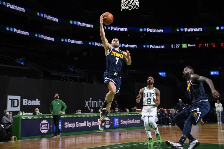 Facu Campazzo redondeó un gran partido ante los Boston Celtics.