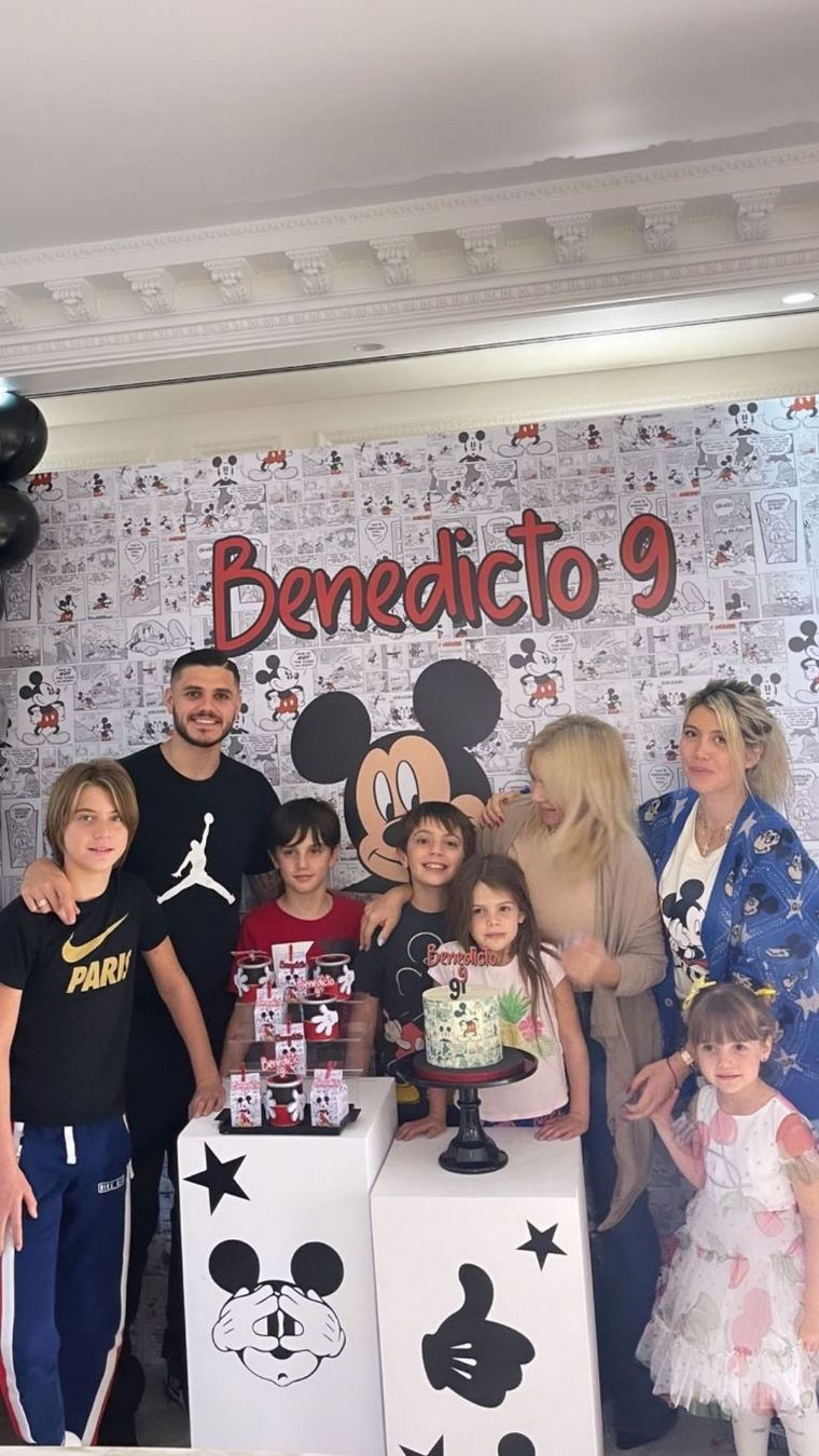 Benedicto, de nueve años, es fruto de su pareja con Maxi López. 