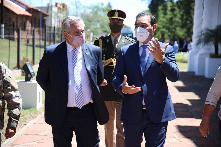 Alberto Fernández encabezó un acto en homenaje a San Martín.