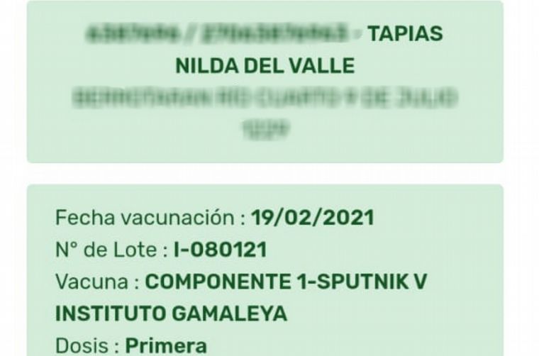 Una mujer quiso sacar el turno pero aparecía como vacunada