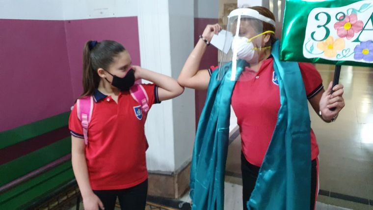 La vuelta a clases presenciales, en imágenes.