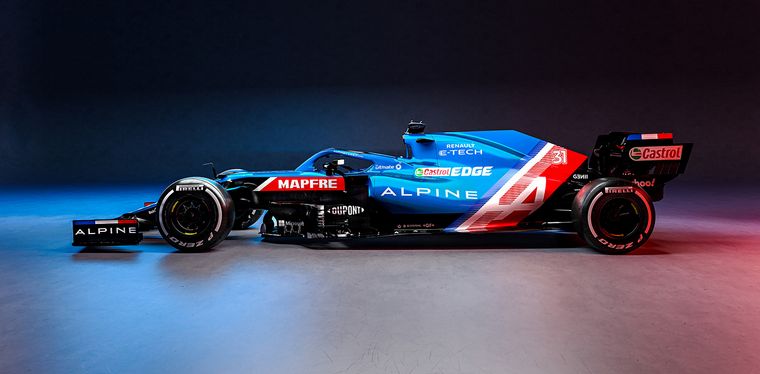 El flamante Alpine F1 para Fernando Alonso y Esteban Ocon.