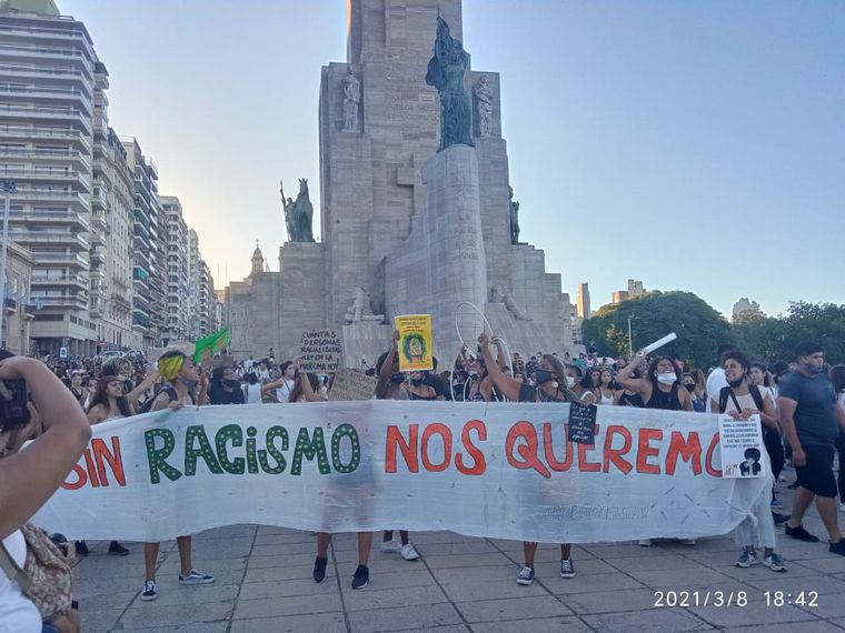 Movilización en Rosario.