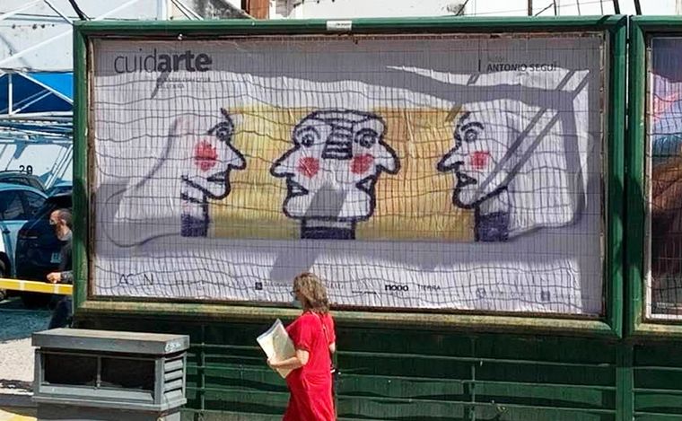 La intervención artística de los barbijos.