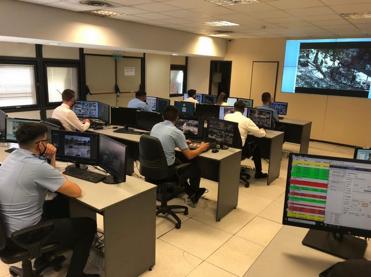 Centro de Monitoreo de la Policía de Córdoba. (Archivo)