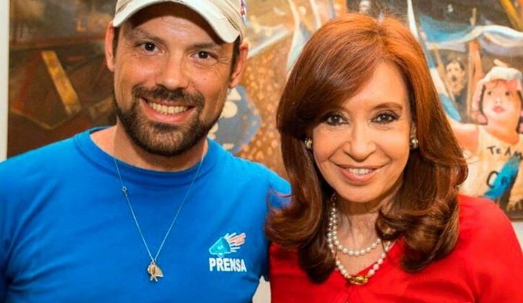 FOTO: Ezequiel Guazzora con Cristina Kirchner.