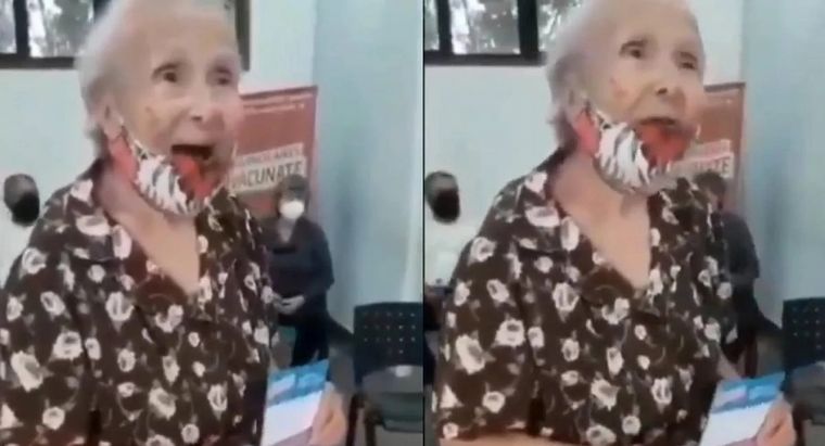 Tiene 92 años, se vacunó y cantó un tango en agradecimiento