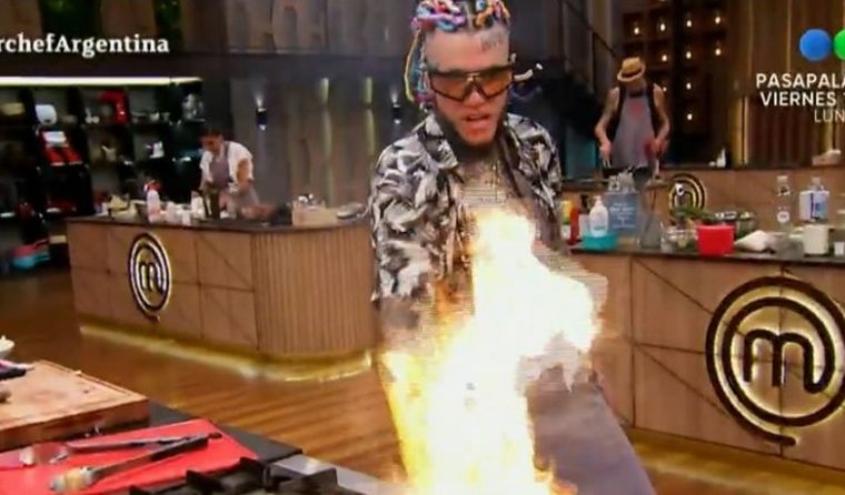 Alex Caniggia, al calor de las llamas: 