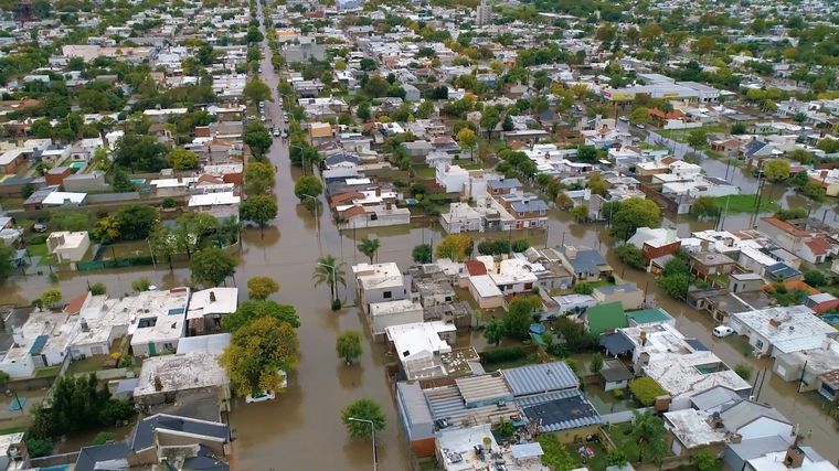 Más de 60 evacuados por la inundación en Marcos Juárez (Foto: Gobierno de Córdoba).