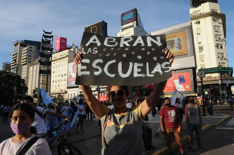 Manifestantes en Buenos Aires (Foto: Juano Tesone).