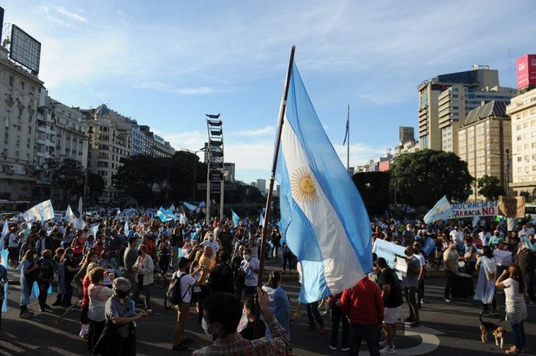 Manifestantes en Buenos Aires (Foto: Juano Tesone).