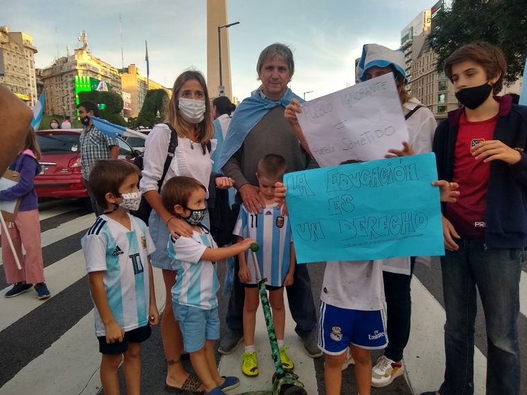 Manifestantes en Buenos Aires.