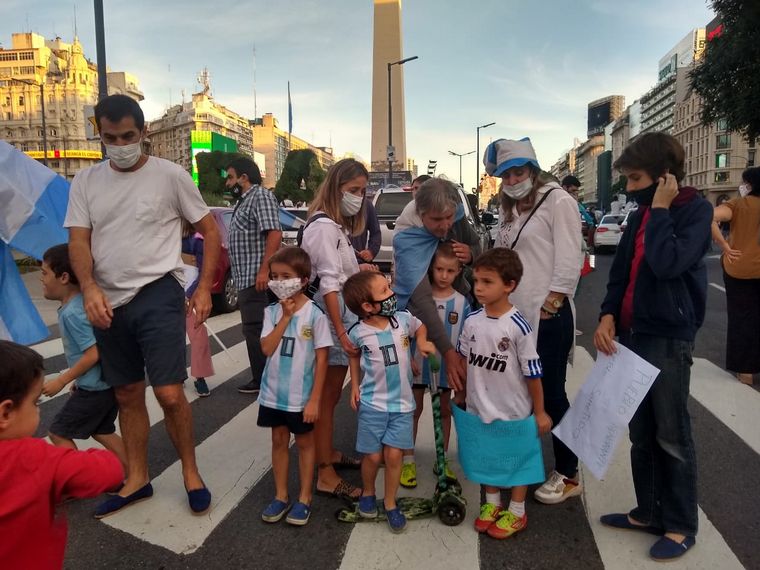Manifestantes en Buenos Aires.