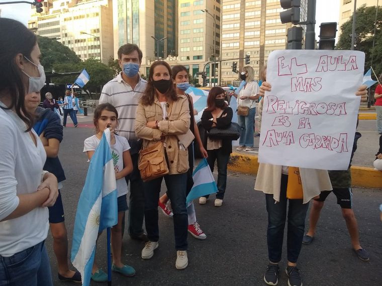 Manifestantes en Buenos Aires.