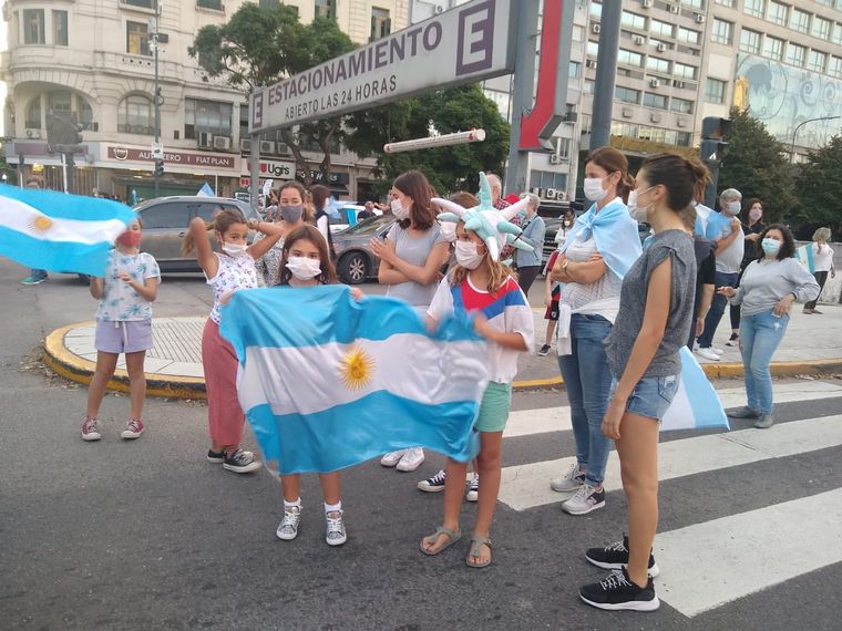 Manifestantes en Buenos Aires.