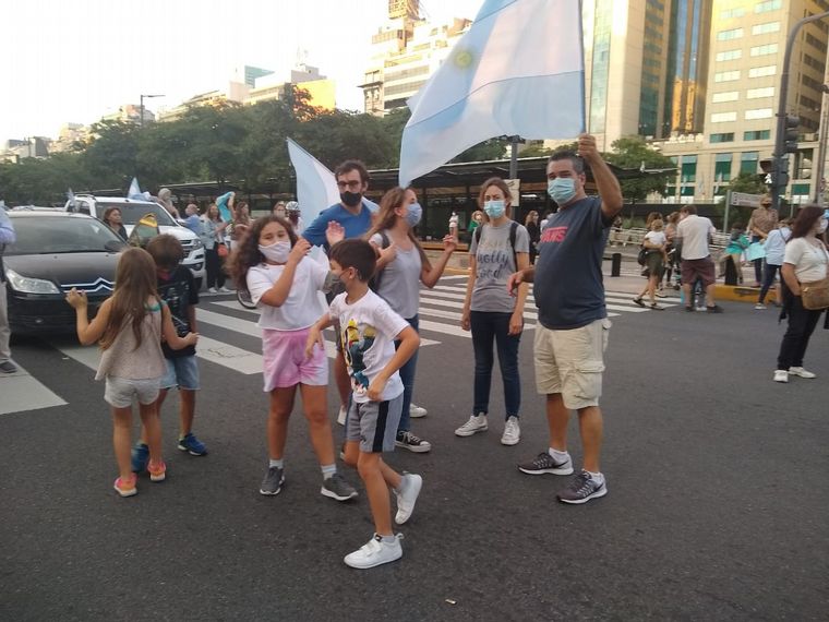 Manifestantes en Buenos Aires.