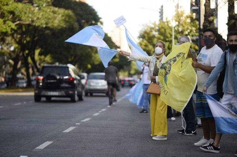Manifestantes en Buenos Aires (Foto: Manuel Cortina).