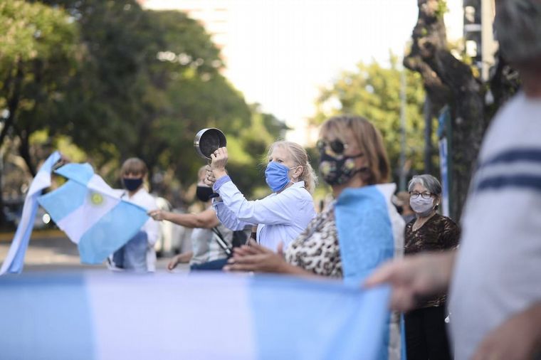 Manifestantes en Buenos Aires (Foto: Manuel Cortina).