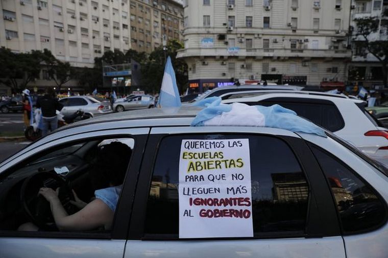 Manifestantes en Buenos Aires (Foto: Santiago Filipuzzi).