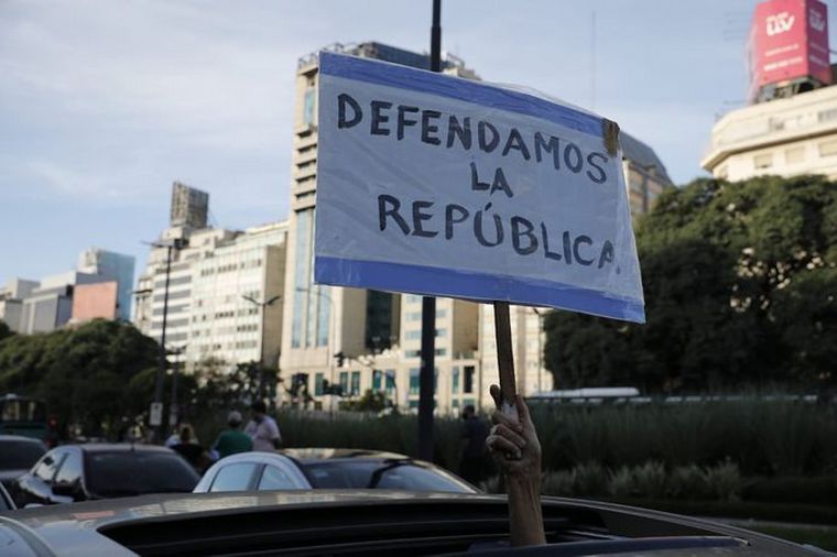 Manifestantes en Buenos Aires (Foto: Santiago Filipuzzi).