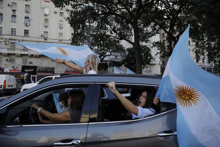 Manifestantes en Buenos Aires (Foto: Santiago Filipuzzi).