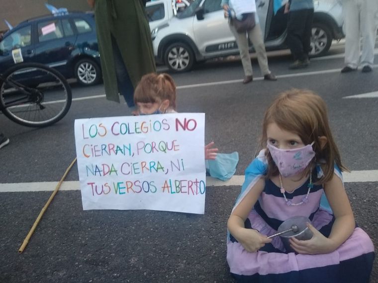 Manifestantes en Buenos Aires.