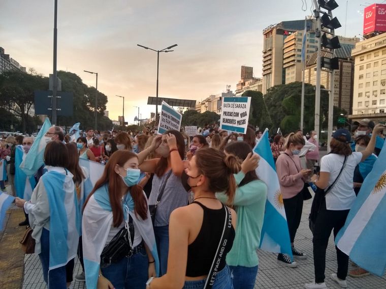 Manifestantes en Buenos Aires