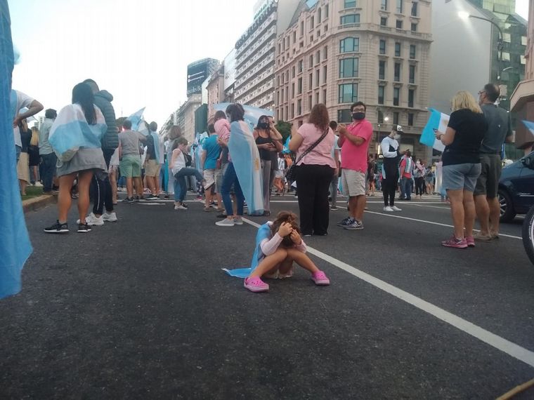 Manifestantes en Buenos Aires