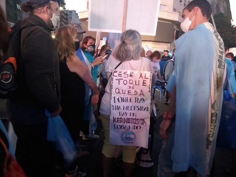 Manifestantes en Buenos Aires