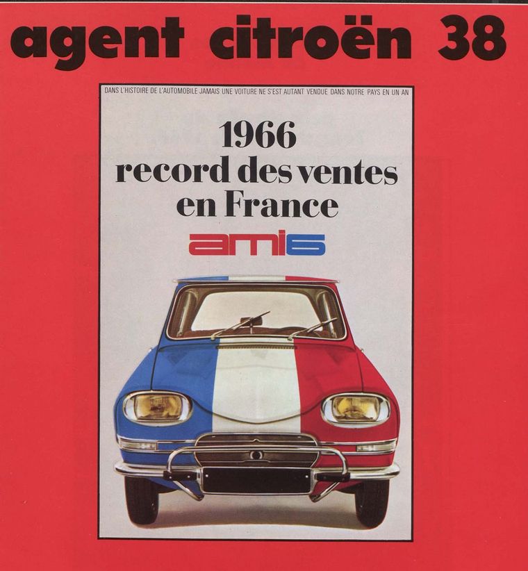 Afiches oficiales de Citroën de 1966 en Francia.
