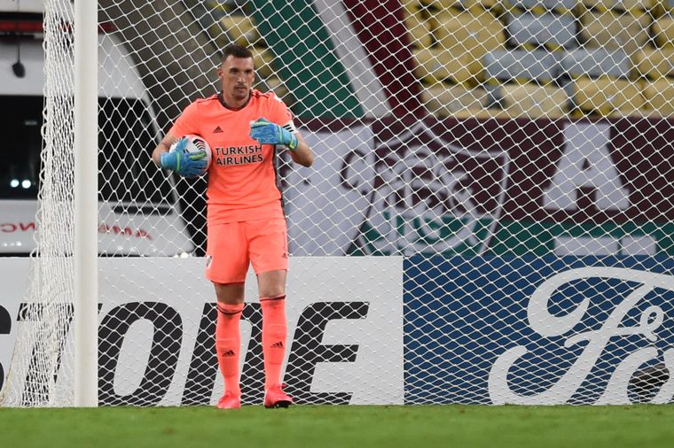 Franco Armani fue el mejor jugador del partido en el Maracaná. 