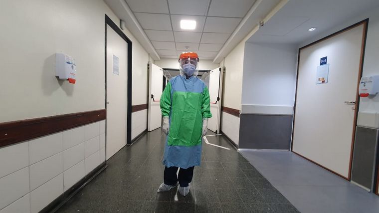 FOTO: Héroes de la pandemia: Hoy, Rosario Rimari, enfermera del Hospital Privado.
