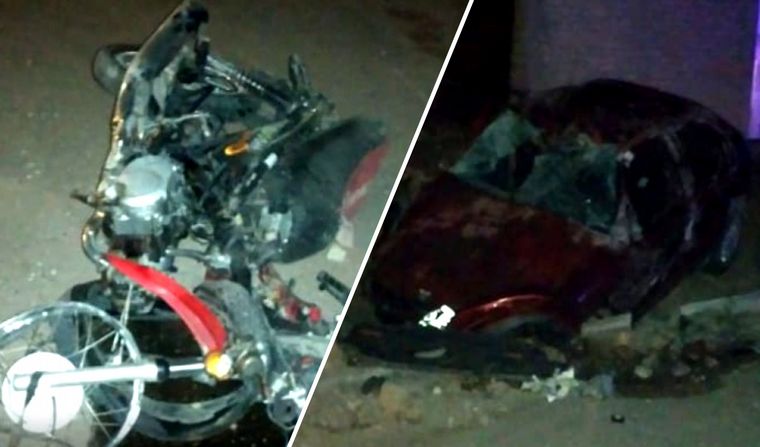 Tres muertos en Godoy Cruz al chocar una moto y un auto
