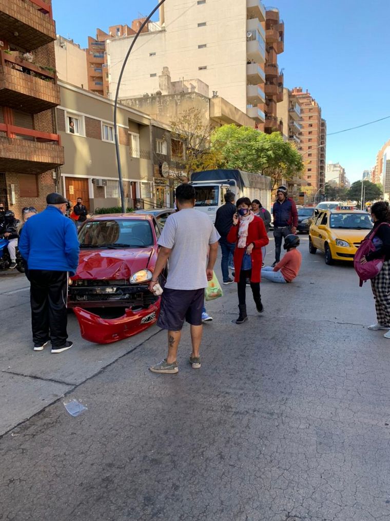El motochorro intentó huir en contramano en pleno centro de Córdoba.