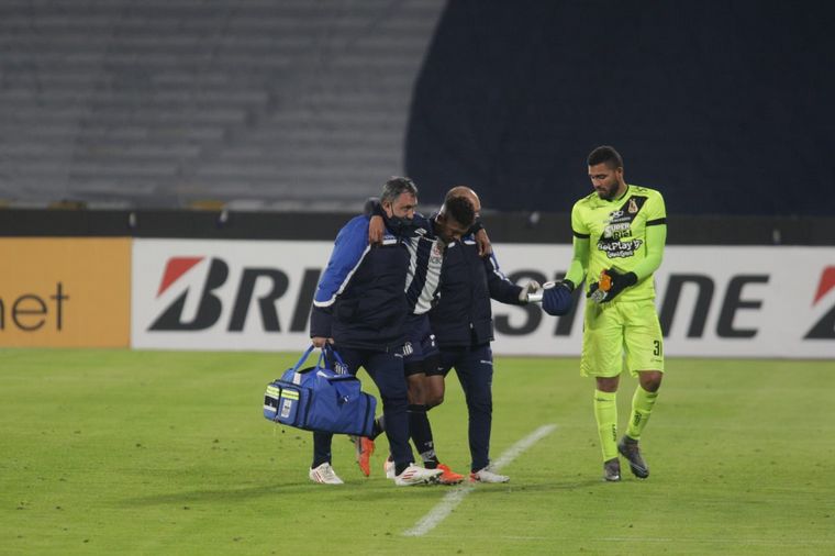 Diego Valoyes se lesionó en el partido ante Deportes Tolima.