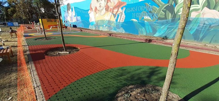 Inauguraron una plaza sobre Pasaje Aguaducho en Alberdi