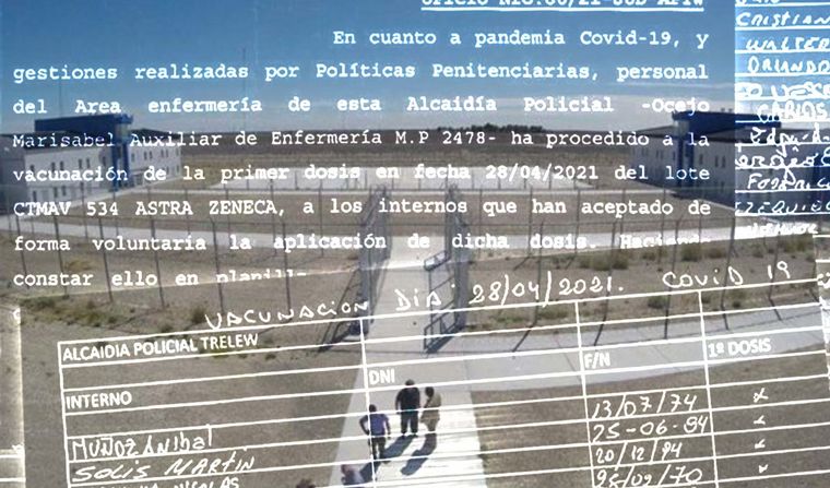Presos vacunados vip en Chubut. 