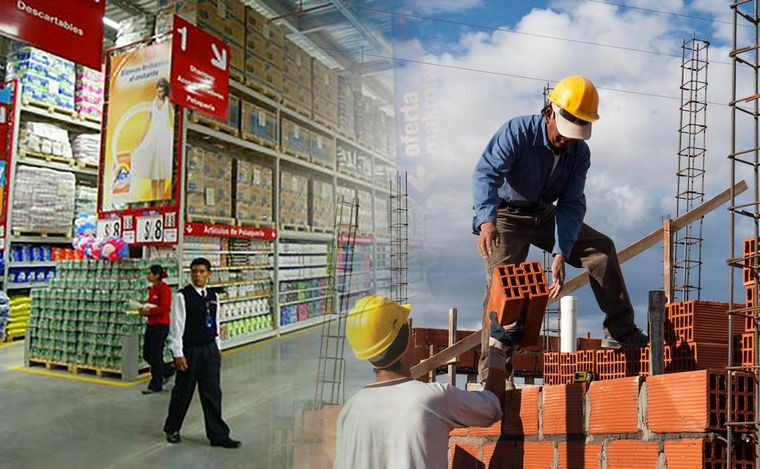 Los precios mayoristas subieron 4,8% y la construcción 6,4%.