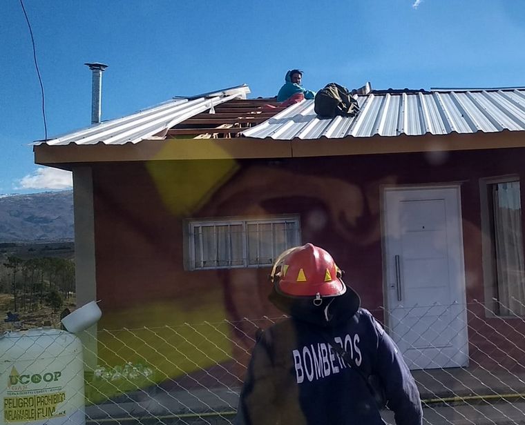 Temporal de fuerte viento en Villa Yacanto