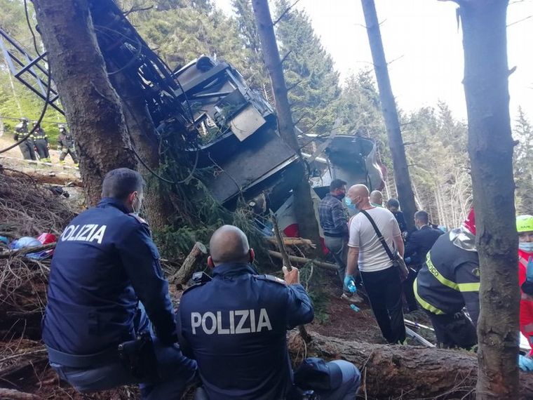 Tragedia en un teleférico de Italia.