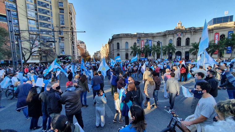 Protestas en Córdoba contra el Gobierno nacional.