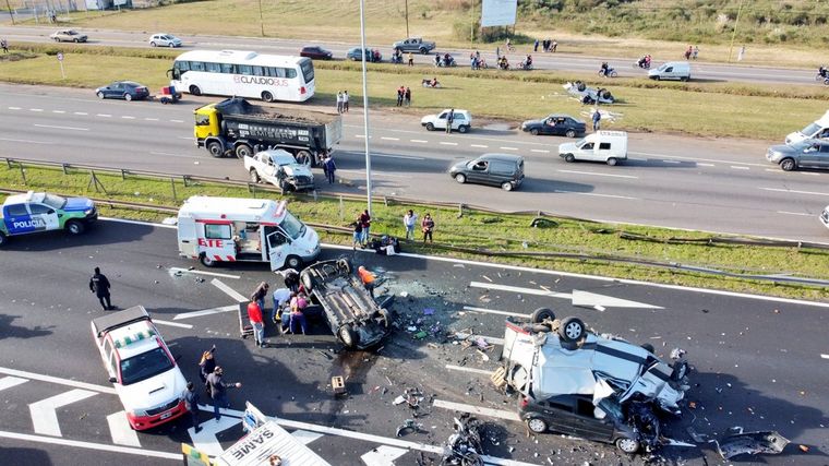 Siniestro fatal en Panamericana: un muerto y seis heridos