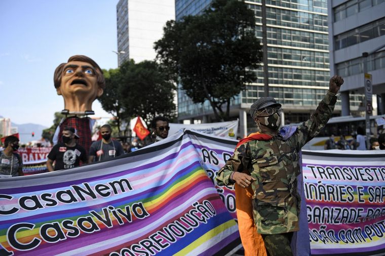 FOTO: Protestas contra Bolsonaro en Brasil